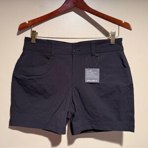 NWT Eddie Bauer Women’s regular Sightscape Horizon Shorts black slightly curvy